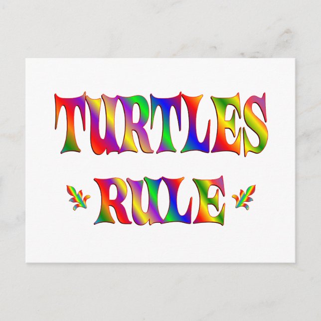 TURTLES RULE POSTKARTE (Vorderseite)