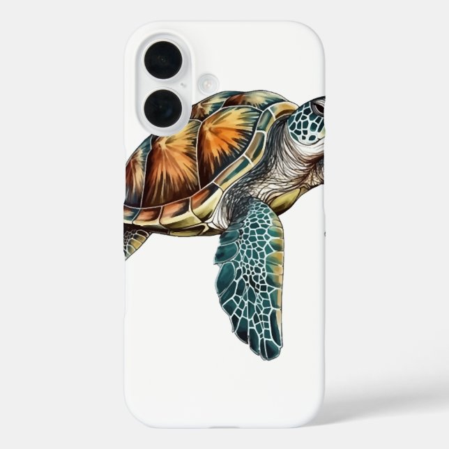 Turtles Underwater Design For Diver iPhone 16 Hülle (Rückseite)