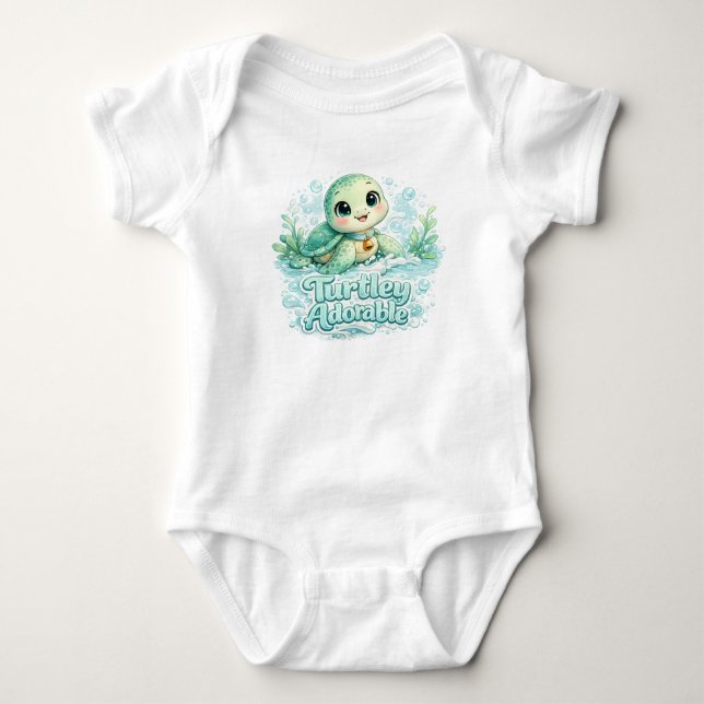 Turtley Adorable Baby Strampler (Vorderseite)