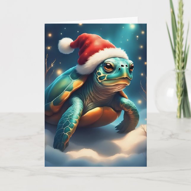 Turtley Christmas Cheer Karte (Vorderseite)