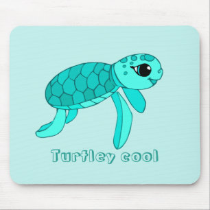 Turtley coole Meeresschildkröte Mousepad