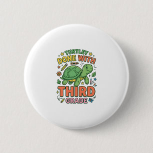 Turtley Fertig mit der dritten Klasse Turtle-Schul Button