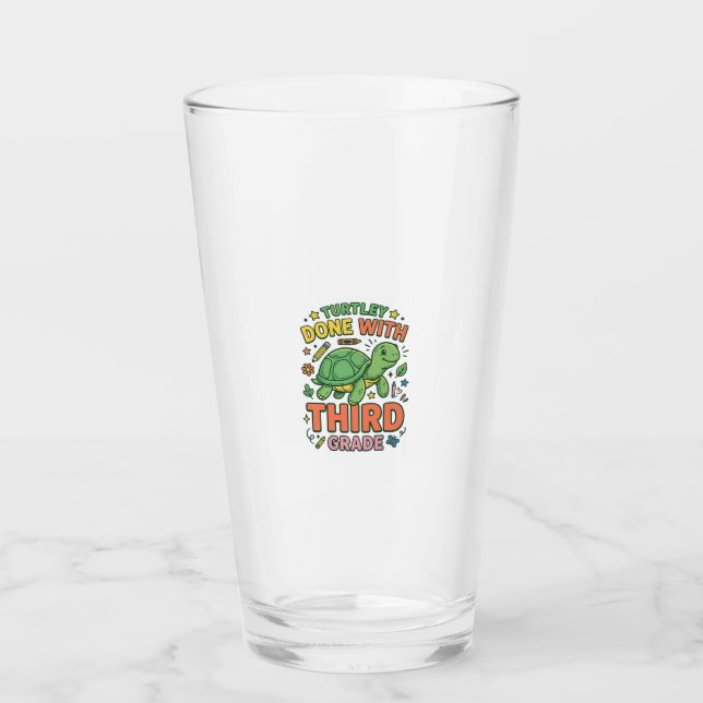 Turtley Fertig mit der dritten Klasse Turtle-Schul Glas (Vorderseite)