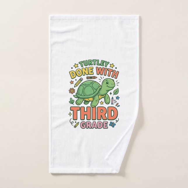 Turtley Fertig mit der dritten Klasse Turtle-Schul Handtuch (Handtuch)