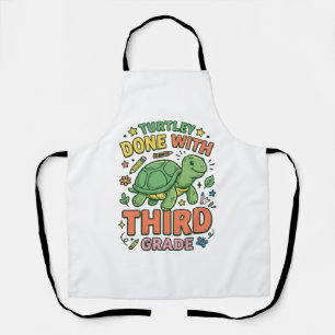 Turtley Fertig mit der dritten Klasse Turtle-Schul Schürze