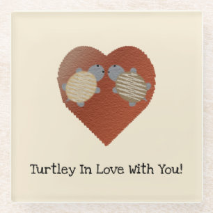 Turtley in Liebe mit You Turtles Glasuntersetzer