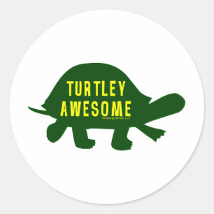 Turtley Totally Phantastisch Runder Aufkleber
