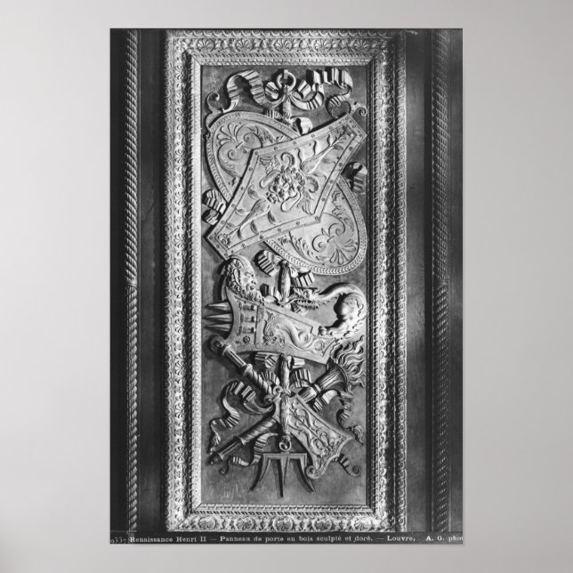 Türverkleidung im Stil Henri II, c.1556 Poster (Vorne)