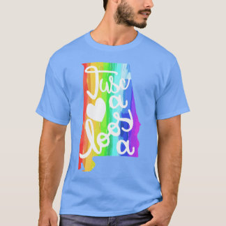 Tuscaloosa Alabama Karte Regenbogen T-Shirt