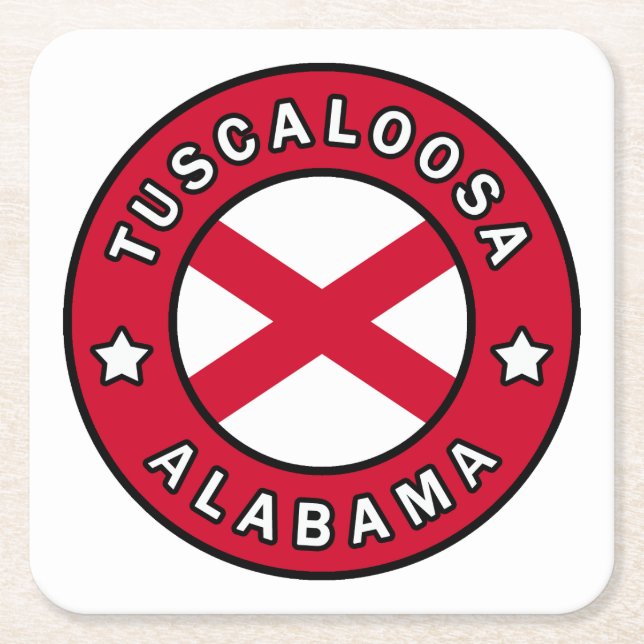 Tuscaloosa Alabama Rechteckiger Pappuntersetzer (Vorderseite)