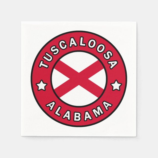 Tuscaloosa Alabama Serviette (Vorderseite)