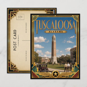Tuscaloosa Alabama Vintage Art Deco Golden Age Postkarte