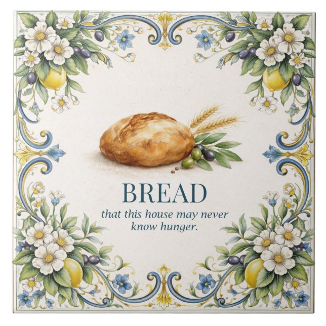 Tuscan Bread Kitchen Segnung Mediterran Fliese (Vorderseite)