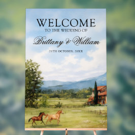 Tuscan Countryside Landscape Wedding Welcome