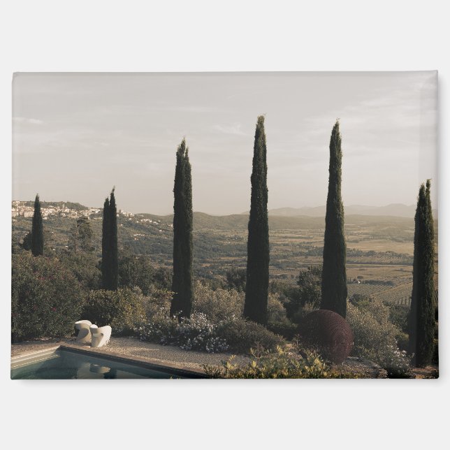 Tuscan landscape hidden behind cypresses (2024) magnet (Vorderseite)
