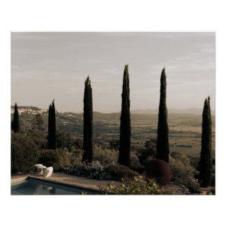 Tuscan landscape hidden behind cypresses (2024) poster