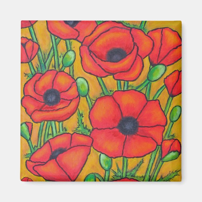 Tuscan Poppies Magnet (Vorne)