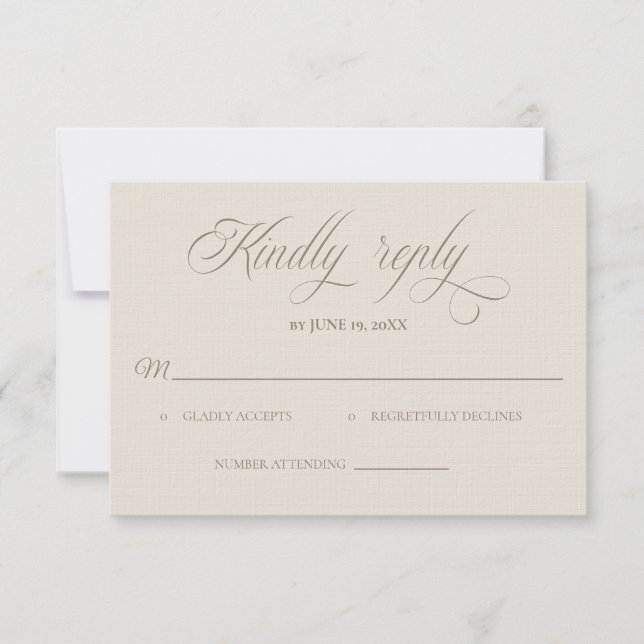 Tuscan Villa Wedding RSVP card (Devant)