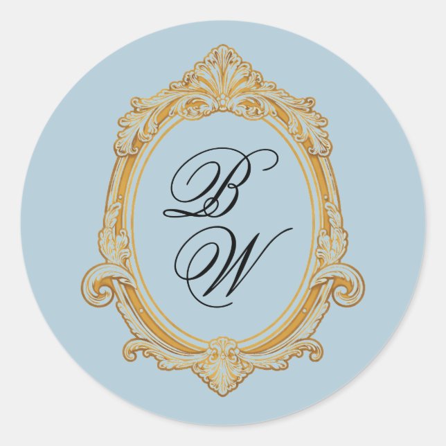 Tuscany Countryside Ornate Wedding Sticker (Vorderseite)