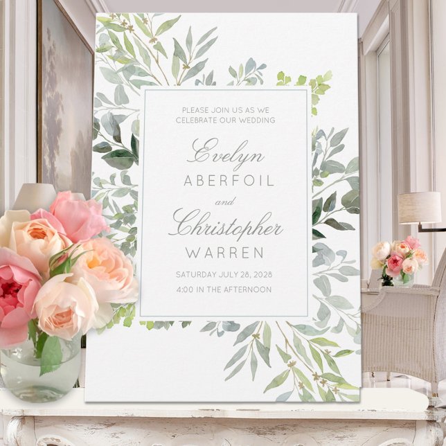 Tuscany Eukalyptus Greenery Wedding Einladung (Von Creator hochgeladen)