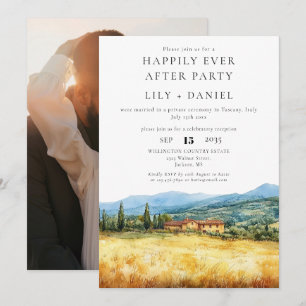Tuscany Foto Hochzeit - Glücklich bis ans Ende Einladung