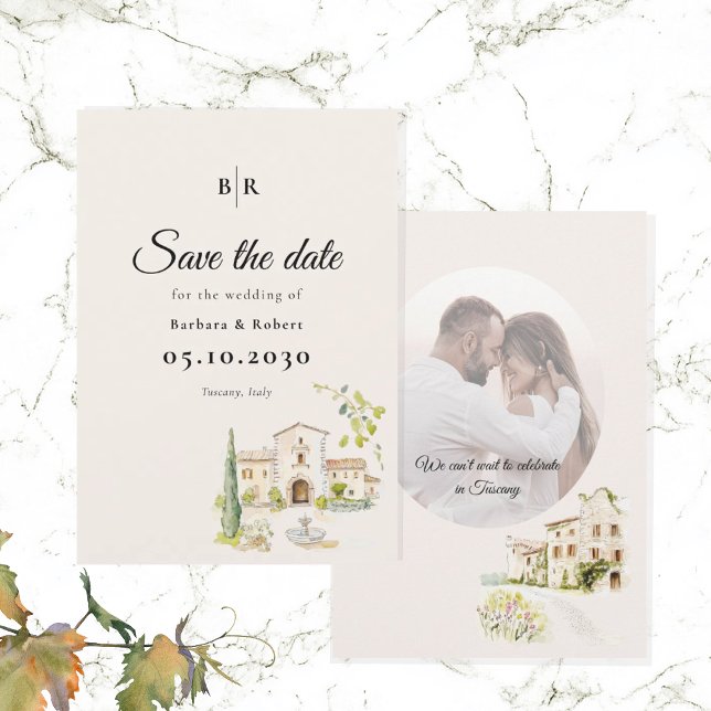 Tuscany Italy Destination Wedding Save The Date (Von Creator hochgeladen)