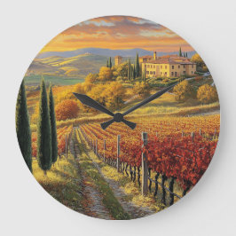 Tuscany Landscape Round Clock Große Wanduhr