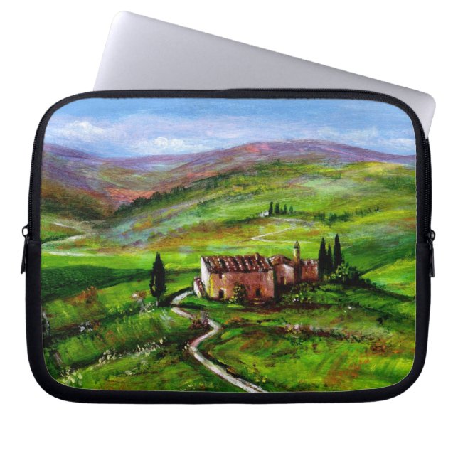 TUSCANY LANDSCAPE WITH  GREEN HILLS LAPTOPSCHUTZHÜLLE (Vorderseite)