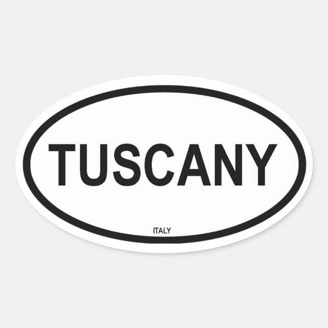 TUSCANY OVALER AUFKLEBER (Vorderseite)