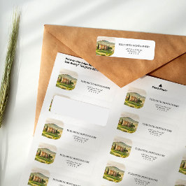 Tuscany Themed Rücksendeadressen-Aufklebers