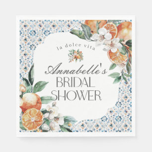 Tuscany Tile Italienisches Brautparty Tischdekorat Serviette