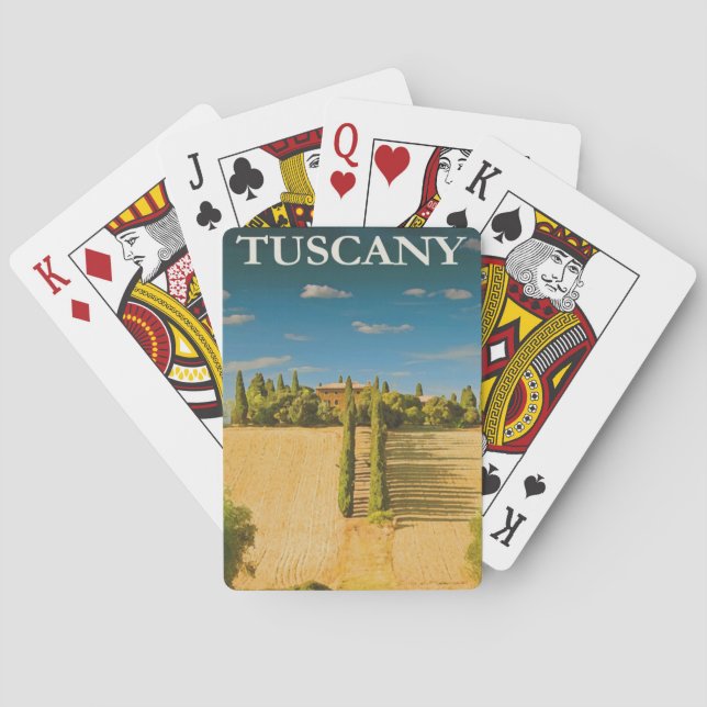 Tuscany Vintage Reisepass Spielkarten (Rückseite)