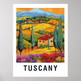 Tuscany Weinroute Mendrisiotto Poster