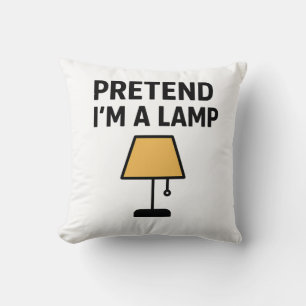 Tusche ich wäre eine Lampe Lustiger illustrierter  Kissen