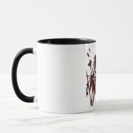 Tuschekunst mit Schnecke und Rotem Bambus Tasse