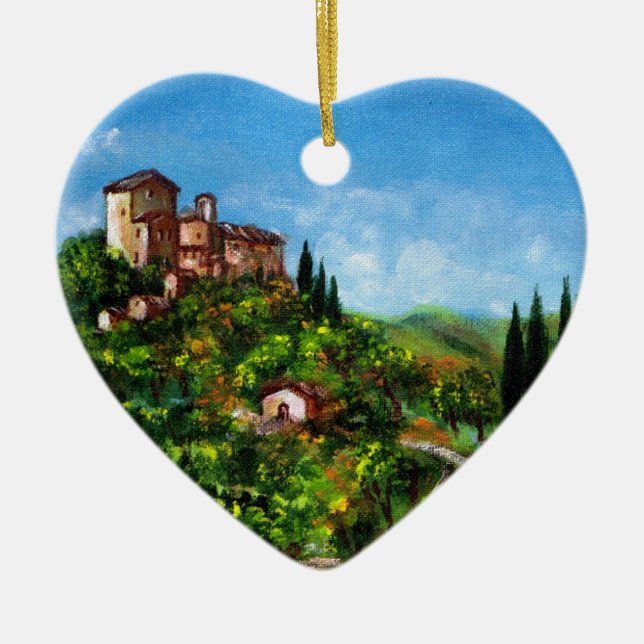TUSKANISCHE LANDSCHAFT 3 KERAMIKORNAMENT (Vorne)