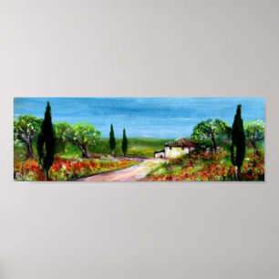 TUSKANISCHE LANDSCHAFT 4 POSTER