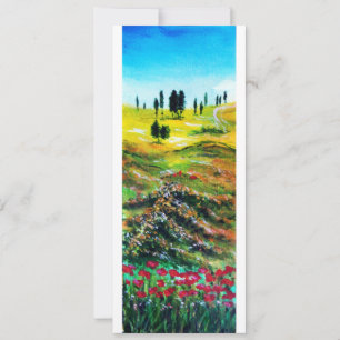 TUSKANISCHE LANDSCHAFT MIT KUCHEN, weiß Einladung