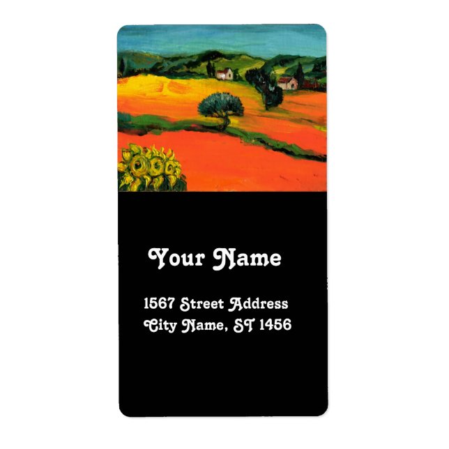 TUSKANISCHE LANDSCHAFT MIT SONNENBLUMEN (Vorne)