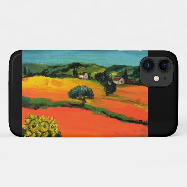 TUSKANISCHE LANDSCHAFT MIT SONNENBLUMEN Case-Mate iPhone HÜLLE (Rückseite (Horizontal))