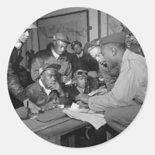 Tuskegee Airmen 332. Fighter Group Pilots Runder Aufkleber