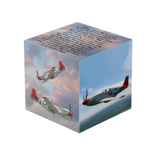 Tuskegee Airmen COIN Würfel (Vorderseite Schrägansicht)