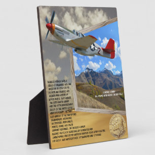 TUSKEGEE AIRMEN FLUGZEUG FLIEGT AUS DEM BILD FOTOPLATTE