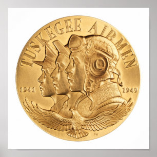 Tuskegee Airmen Gold Medal Poster