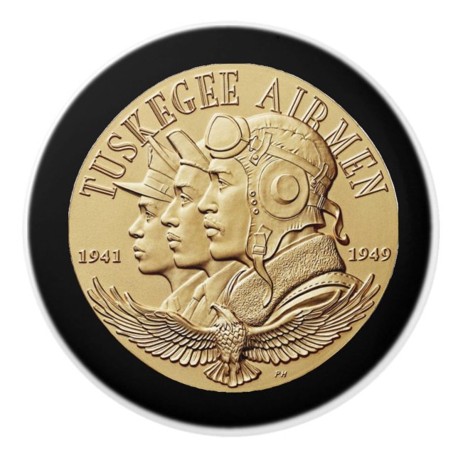 TUSKEGEE FLIEGER-MÜNZE KERAMIKKNAUF (Vorderseite)
