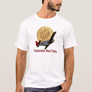 Tuskegee rotes Schwanz-Metall der Ehre T-Shirt