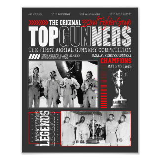 Tuskegees Original Top Gunners Black Airmen 332. Fotodruck
