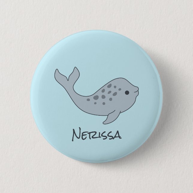 Tuskless Narwhal Name Button (Vorderseite)