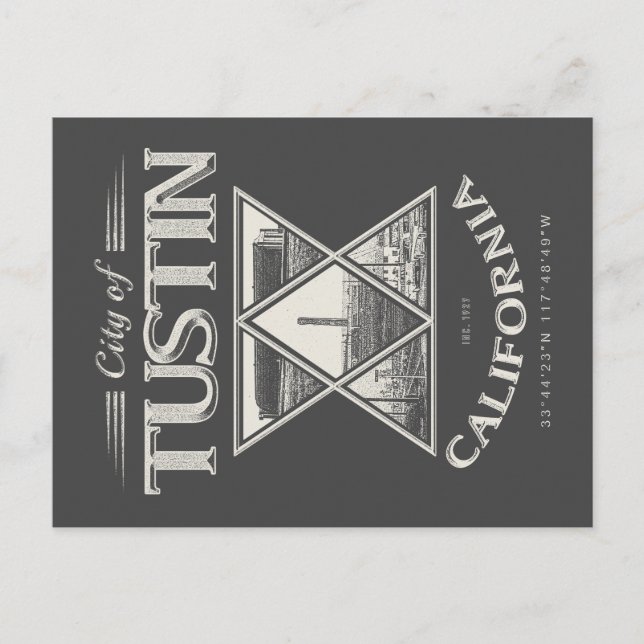 TUSTIN ORANGE KALIFORNIA VINTAG POSTKARTE (Vorderseite)