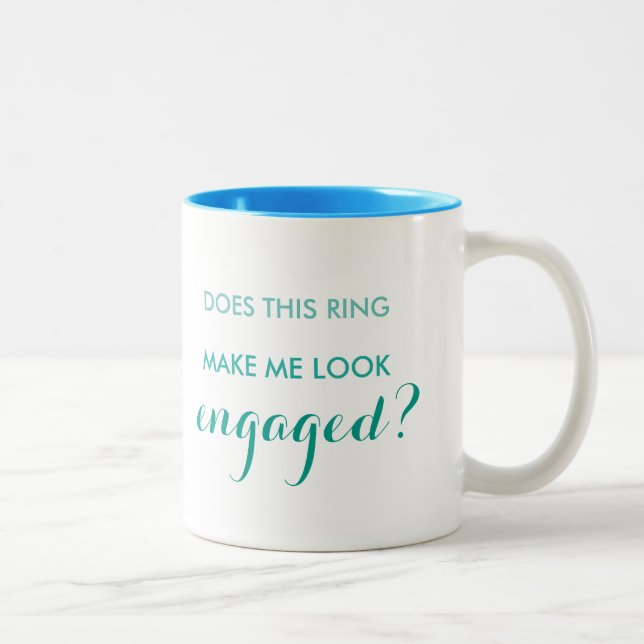 Tut diesen Ring lassen mich verlobten Becher Zweifarbige Tasse (Rechts)